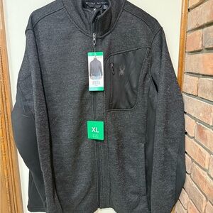 NWT - Spyder Men's Charcoal Black Jacket Size XL
